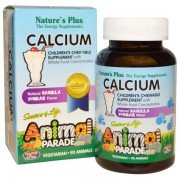 Natures Plus Источник жизни Жевательные таблетки для детей с кальцием с ванильным вкусом