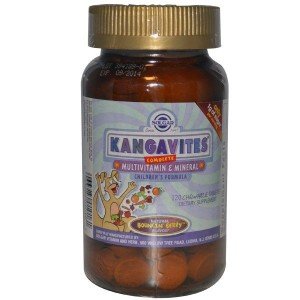 Solgar Kangavites Повний склад мильтивітамінів та мінералів для дітей з ягідним смаком
