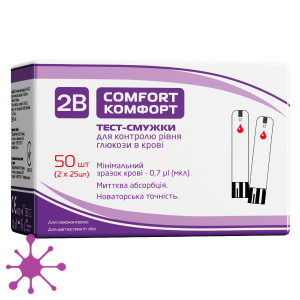 Глюкометр 2B COMFORT +Тест-смужки 50шт (2 уп.)